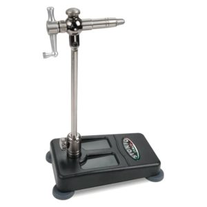 The FLYLAB Base Vise is a simple but high-quality vise that is easy to use and adjust. It features 360° rotary action and adjustable rotary tension so you can work at any angle and use as much tension you want. You can also lock the head of the FLYLAB Base Vise from 0°-180° and it features an interchangeable stainless steel jaw of medium size. It's also easy to pack and bring with you thanks to its diminutive, slight frame that doesn't sacrifice durability. The FLYLAB Base Vise comes with a sturdy pedestal base for enhanced stability.